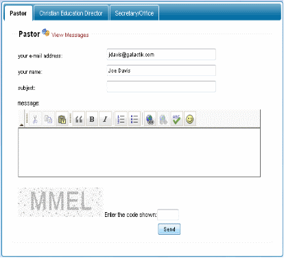 screenshot of content module inside jquery tabs